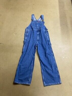 Dickies Men's Stonewashed Denim Bib Overalls! Size 40 X 30! Great condition!